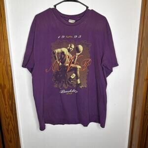90s Vintage Nike Barkley MVP Never Forget Your First Purple Single Stitch Faded